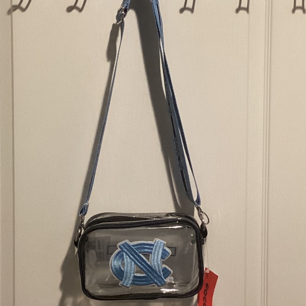NWT North Carolina Tar Heels Clear Stadium/Arena/Messenger/Crossbody Bag